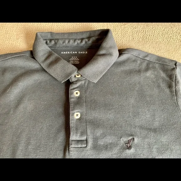 American Eagle Polo Men’s Gray Medium Polo Shirt - Picture 13 of 15